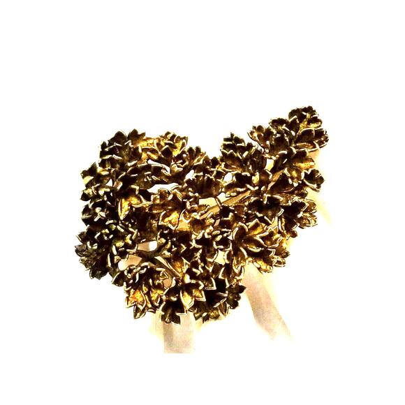 Vintage DENMARK Brooch Signed Eggert Silver Gold Vermeil W237 - Picture 1 of 2